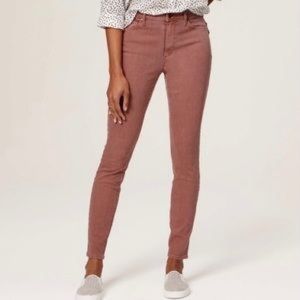 LOFT Petites Curvy Rust Skinny Jeans
